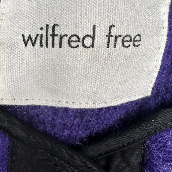 Aritzia Wilfred Free Plaid River Jacket Womens XS Purple Brown Check Button Down - Picture 10 of 13